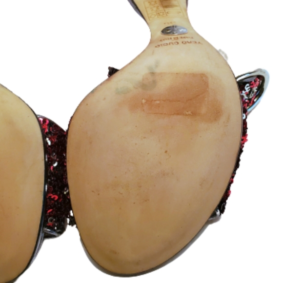 💄Red & Silver Sequin Heels - Picture 10 of 16